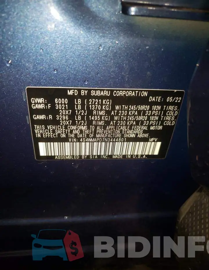 4S4WMAPD7N3444801 Photo# 14