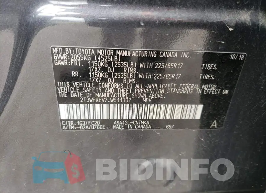 2T3WFREV7JW511302 Photo# 12