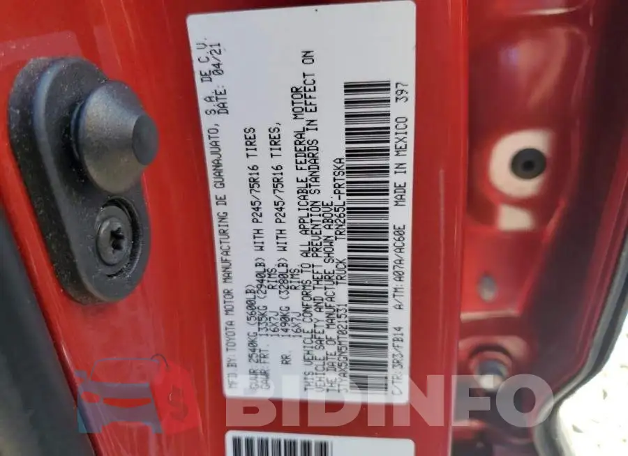 3TYAX5GN5MT021531 Photo# 12