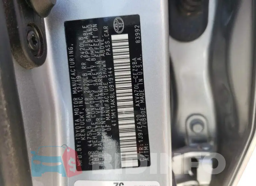 4T1M11AK8LU919144 Photo# 13