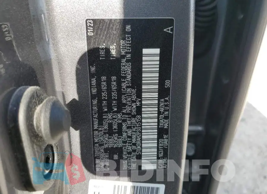 5TDKDRAH2PS015158 Photo# 13