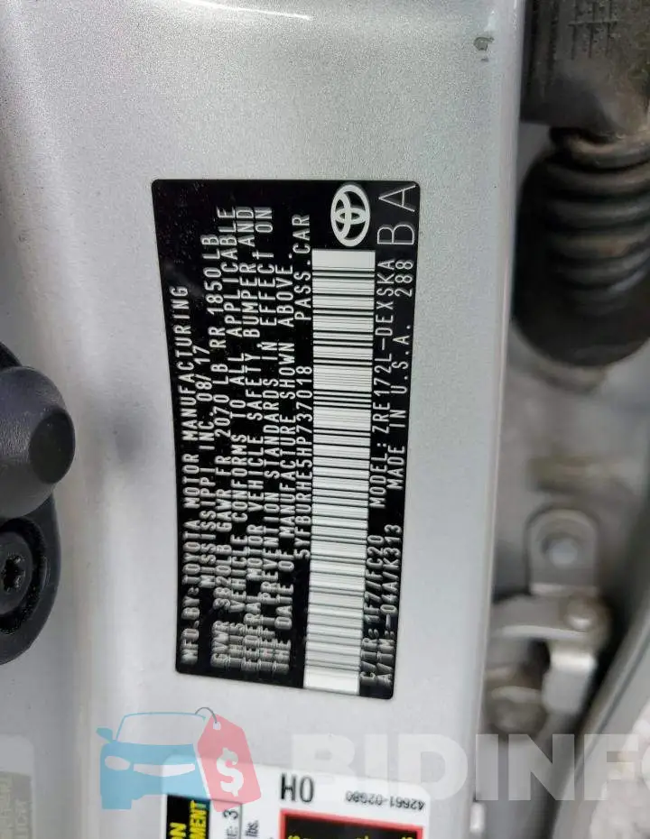 5YFBURHE5HP737018 Photo# 13