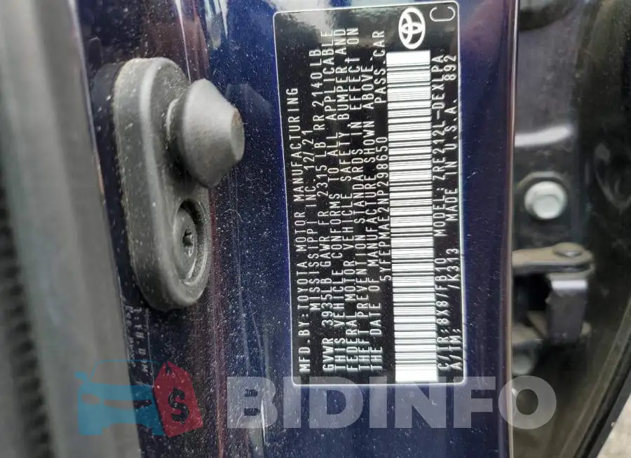 5YFEPMAE2NP298650 Photo# 12