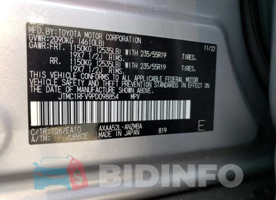 JTMC1RFV9PD098854 Photo# 13