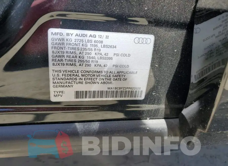 WA1BCBFZ2PP022028 Photo# 14