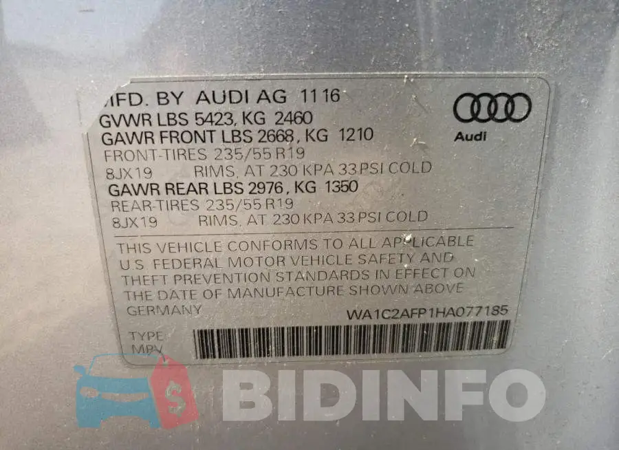 WA1C2AFP1HA077185 Photo# 13