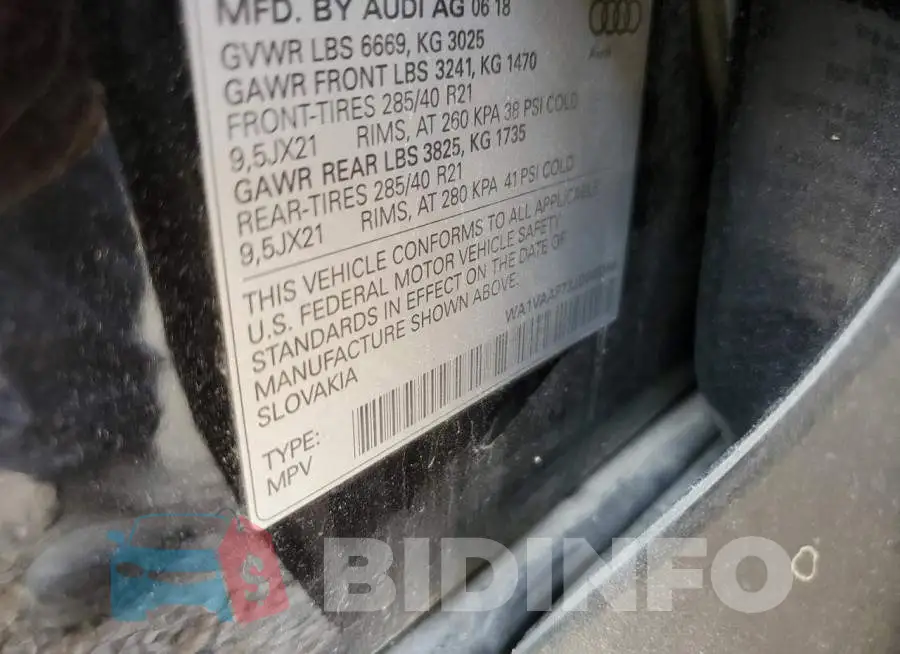WA1VAAF73JD049386 Photo# 13