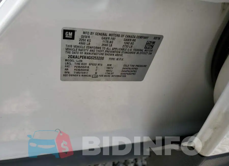 2GKALPEK4G6253200 Photo# 13