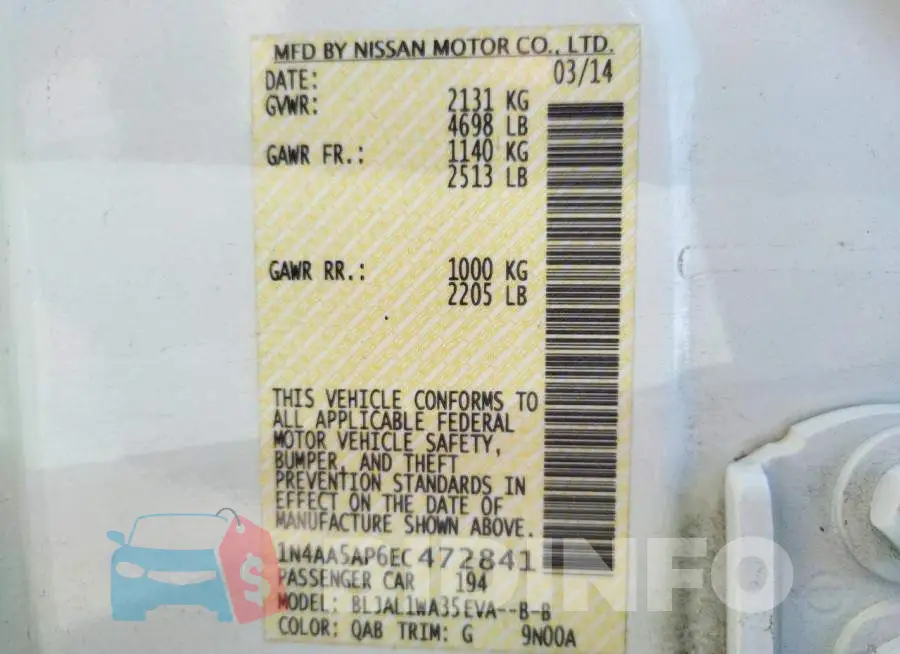 1N4AA5AP6EC472841 Photo# 12
