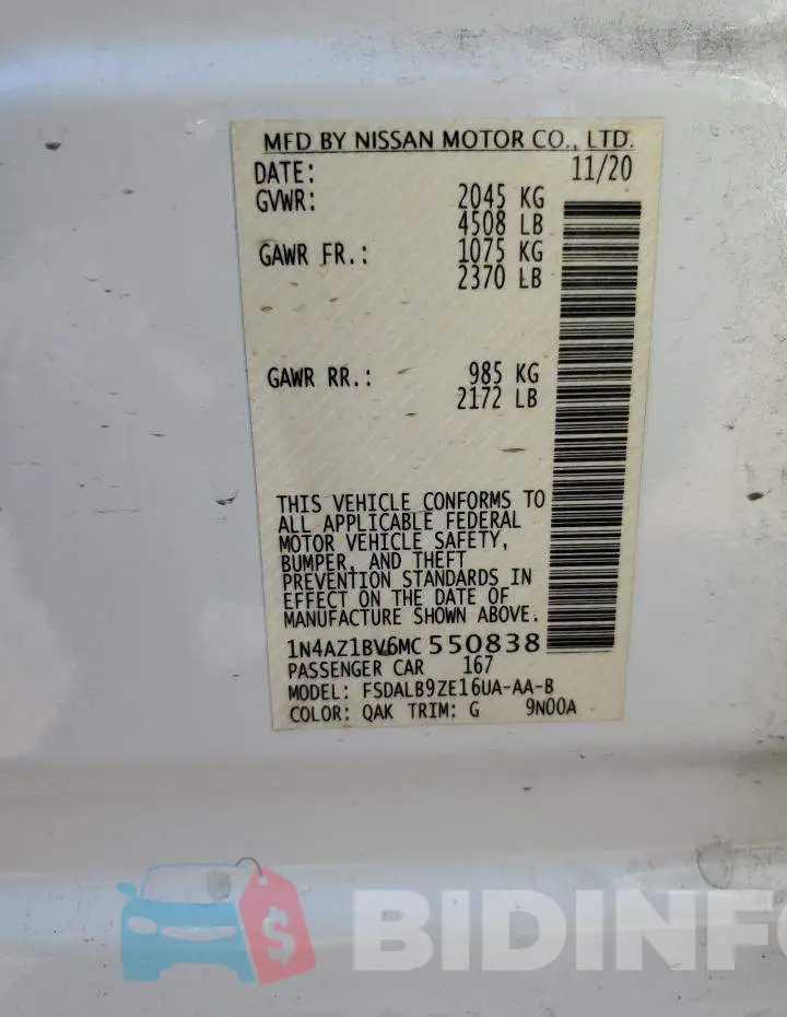 1N4AZ1BV6MC550838 Photo# 12