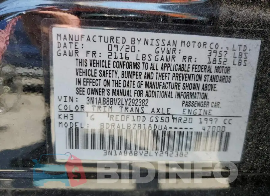 3N1AB8BV2LY292382 Photo# 13