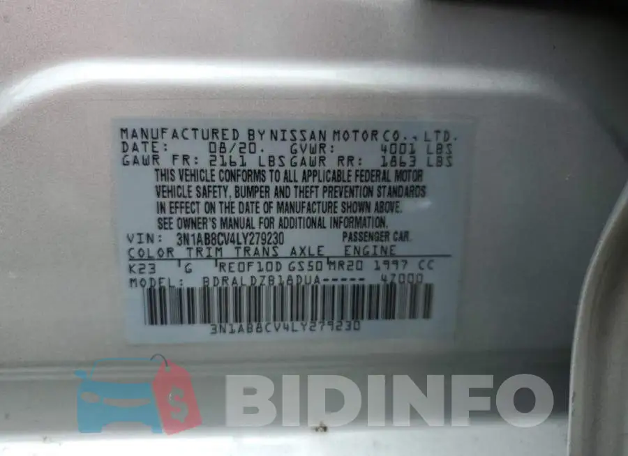 3N1AB8CV4LY279230 Photo# 12