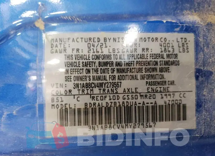 3N1AB8CV4MY279567 Photo# 12