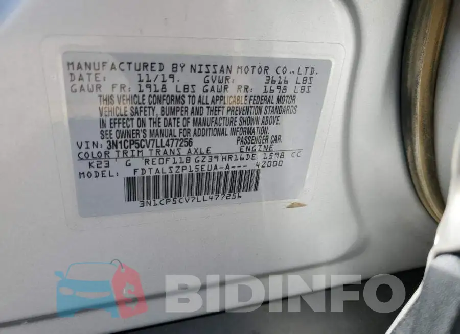 3N1CP5CV7LL477256 Photo# 12