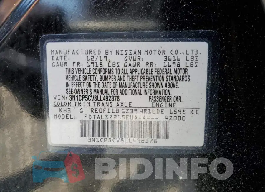 3N1CP5CV8LL492378 Photo# 13