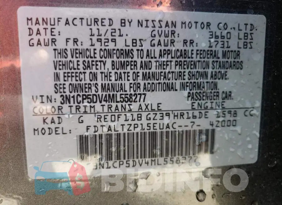 3N1CP5DV4ML558277 Photo# 13