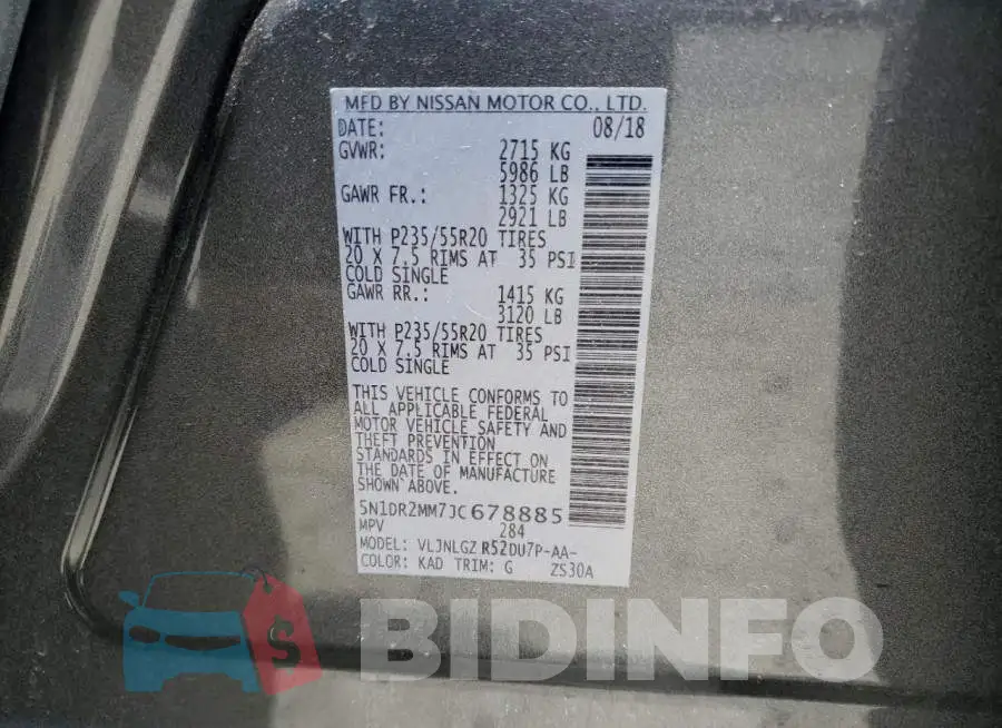 5N1DR2MM7JC678885 Photo# 14