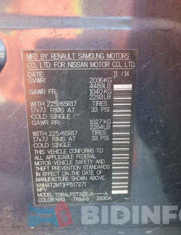 KNMAT2MT1FP517271 Photo# 13
