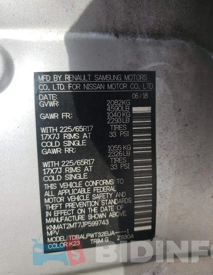 KNMAT2MT7JP599743 Photo# 13