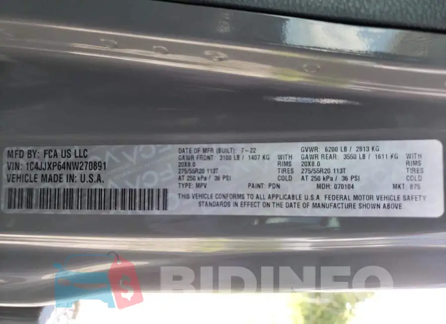 1C4JJXP64NW270891 Photo# 12