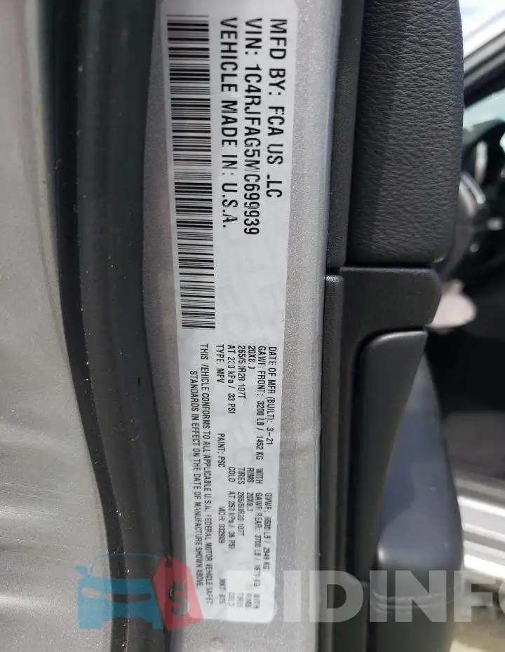 1C4RJFAG5MC699939 Photo# 13