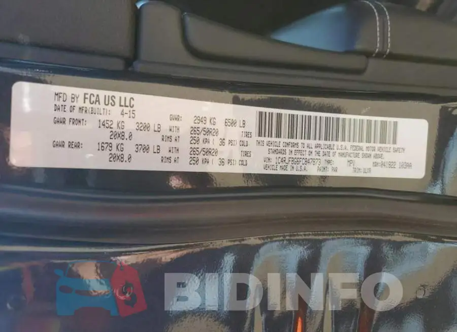 1C4RJFBG6FC847873 Photo# 12