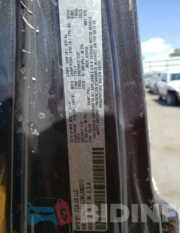 1C6HJTAG7ML595017 Photo# 12