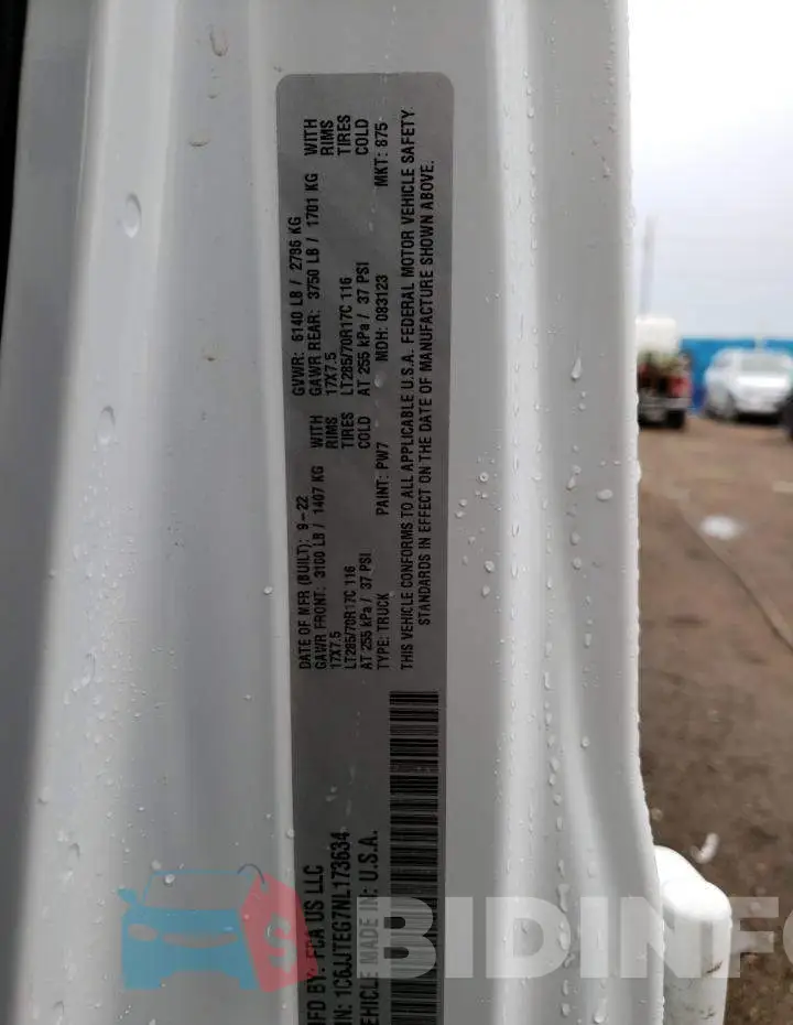 1C6JJTEG7NL173634 Photo# 13