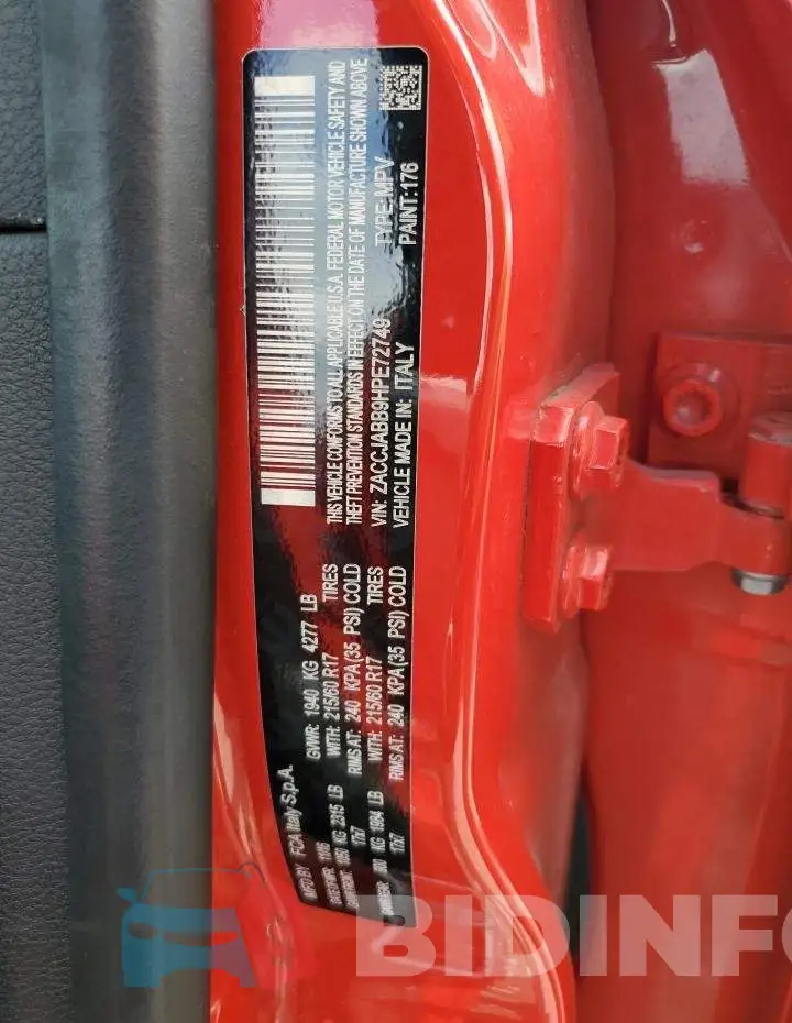 ZACCJABB9HPE72749 Photo# 13