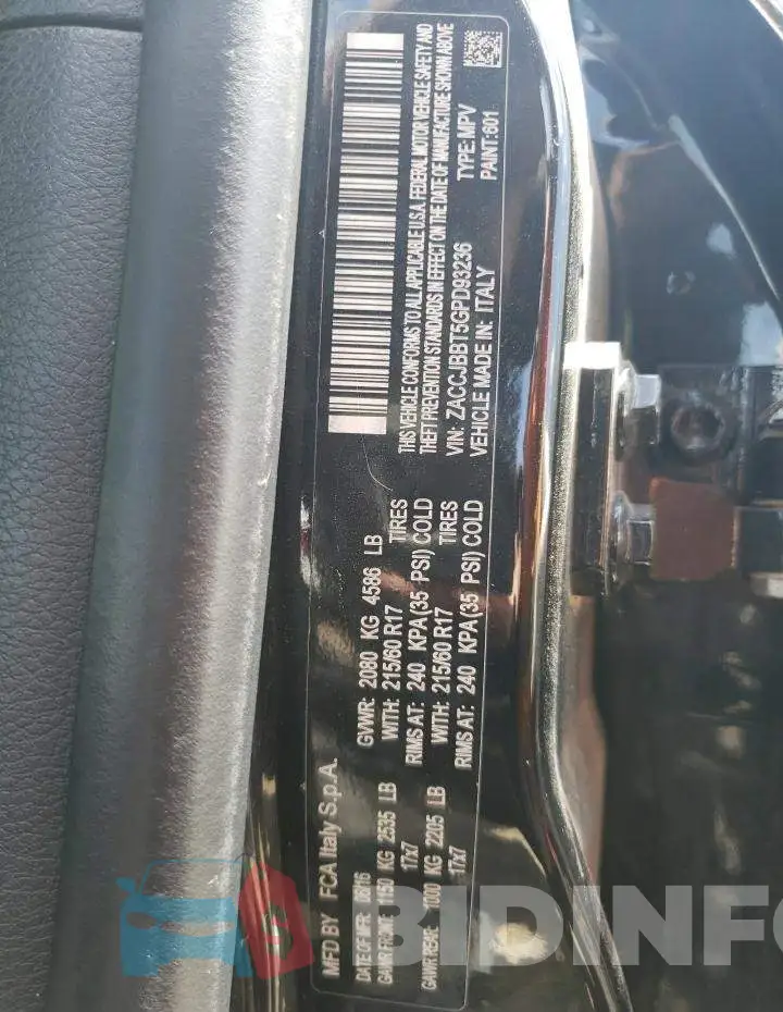 ZACCJBBT5GPD93236 Photo# 13