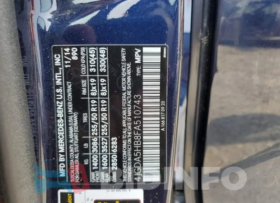 4JGDA5HB8FA510743 Photo# 13