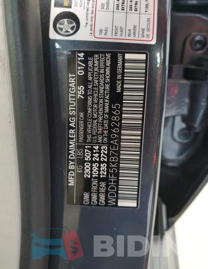WDDHF5KB7EA962865 Photo# 12