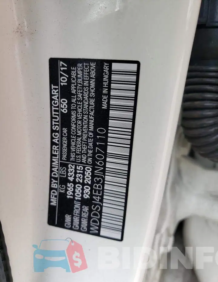 WDDSJ4EB3JN607110 Photo# 12