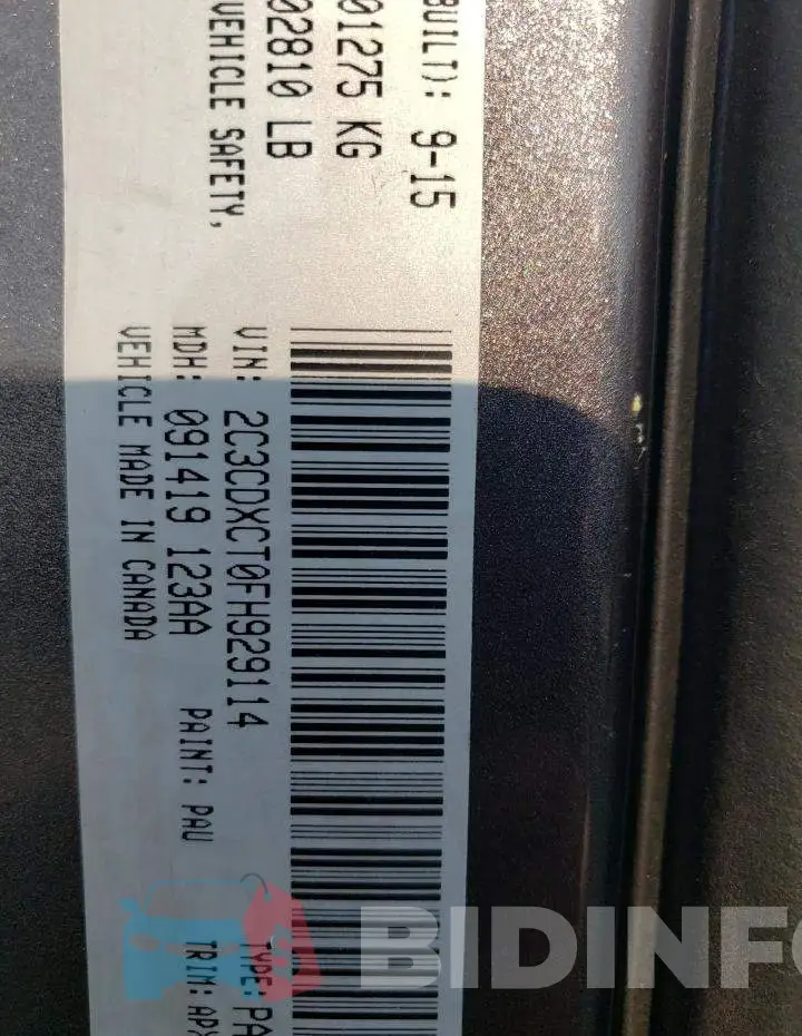 2C3CDXCT0FH929114 Photo# 13
