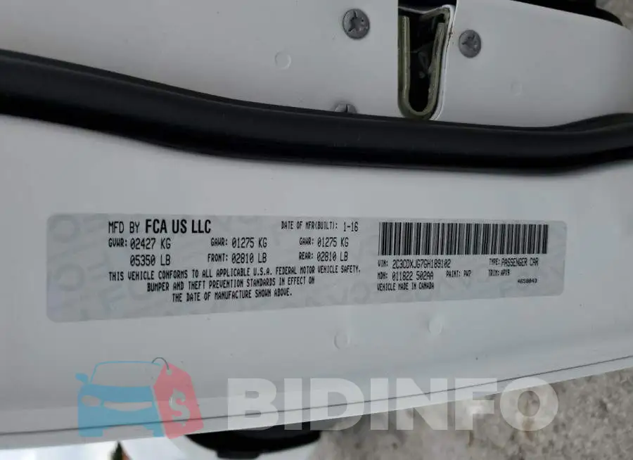 2C3CDXJG7GH189102 Photo# 12