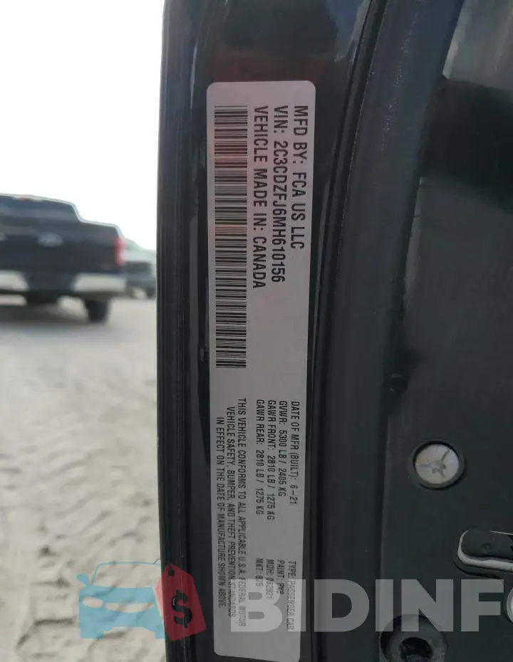 2C3CDZFJ6MH610156 Photo# 12