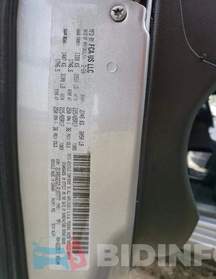 2C4RDGEG2LR187777 Photo# 14