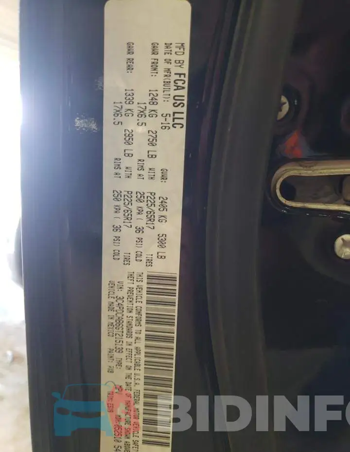 3C4PDCAB6GT215139 Photo# 13