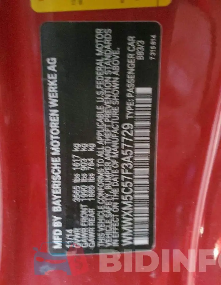 WMWXM5C57F3A57729 Photo# 12