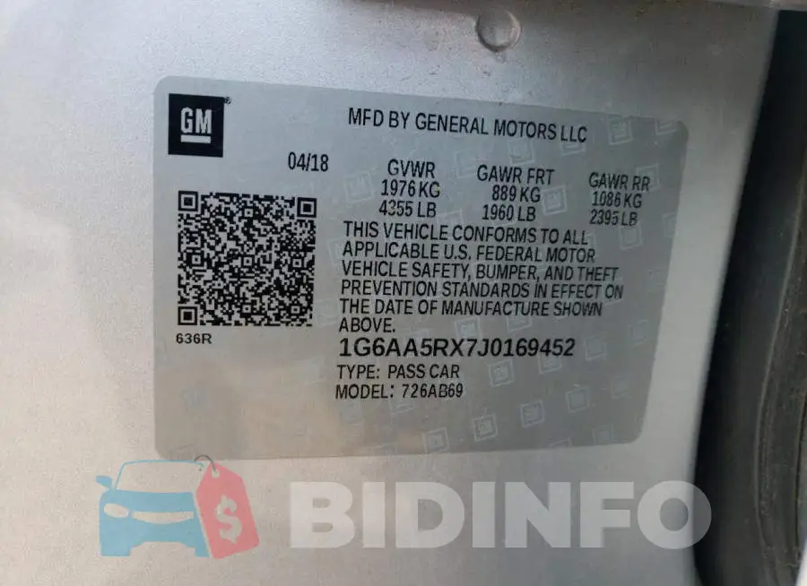 1G6AA5RX7J0169452 Photo# 12