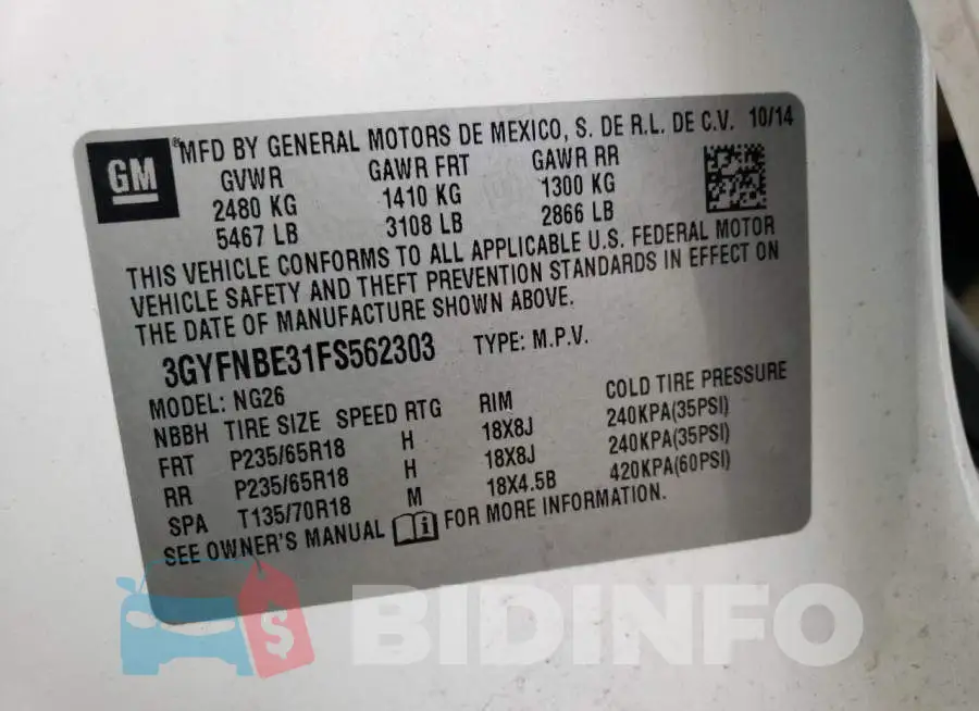 3GYFNBE31FS562303 Photo# 13