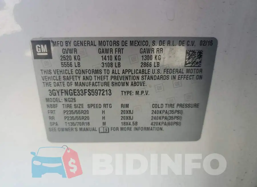 3GYFNGE33FS597213 Photo# 12