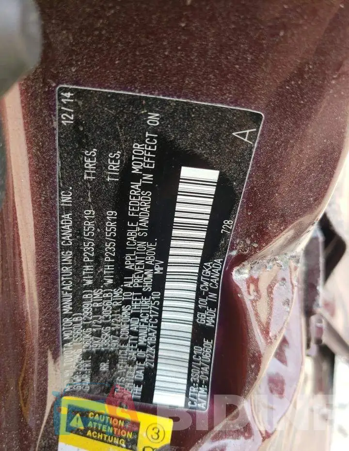 2T2ZK1BA7FC177510 Photo# 12