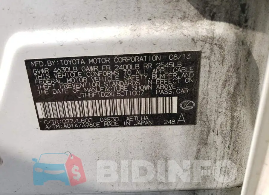 JTHBF1D2XE5011007 Photo# 12