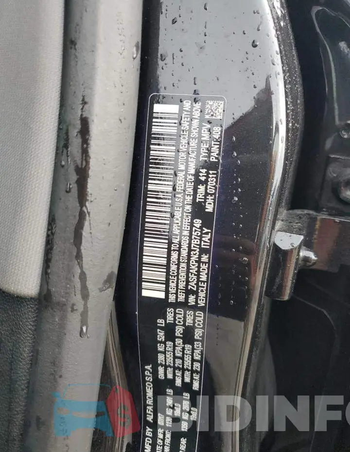 ZASFAKPN3J7B75749 Photo# 14