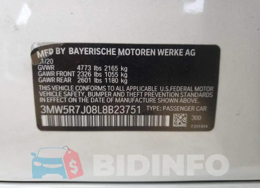 3MW5R7J08L8B23751 Photo# 12