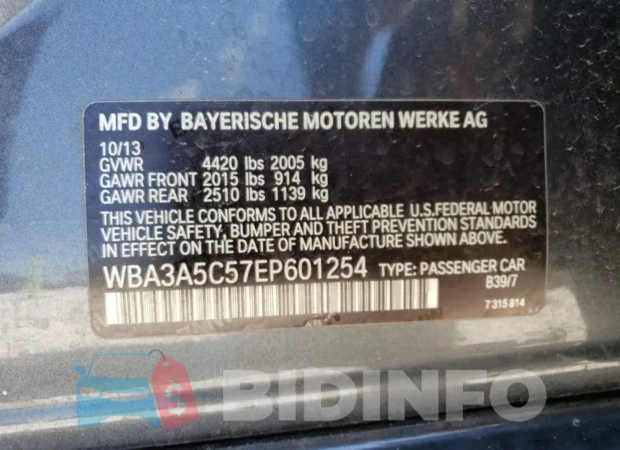 WBA3A5C57EP601254 Photo# 12