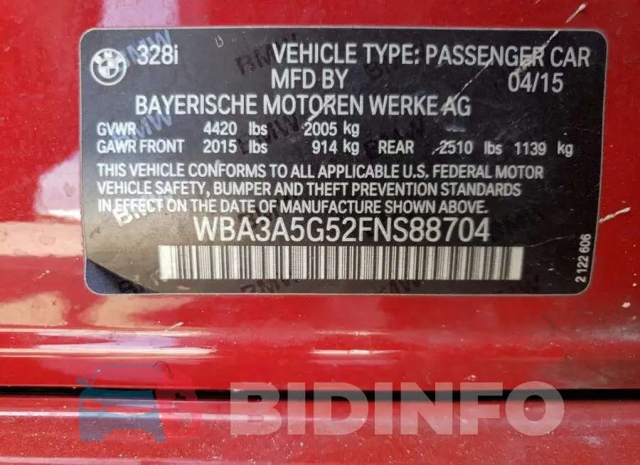 WBA3A5G52FNS88704 Photo# 13