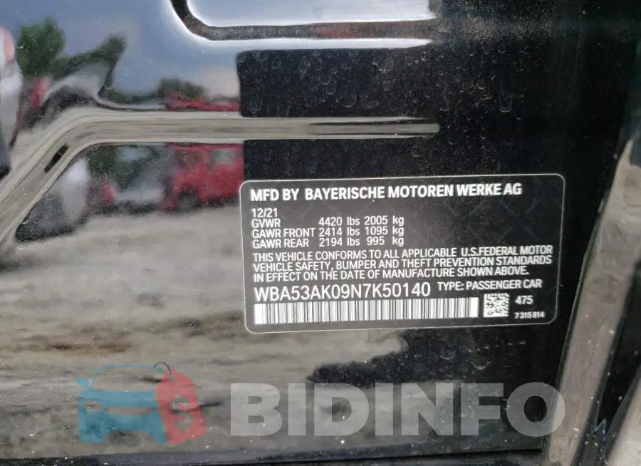 WBA53AK09N7K50140 Photo# 12