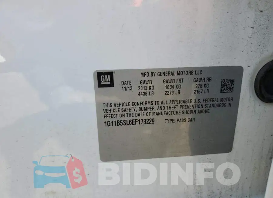 1G11B5SL6EF173229 Photo# 12